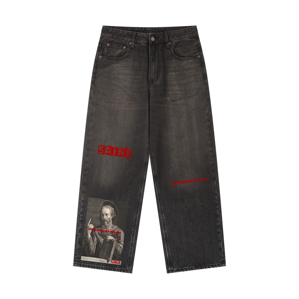 Vintage Wash Heavyweight Denim Jeans