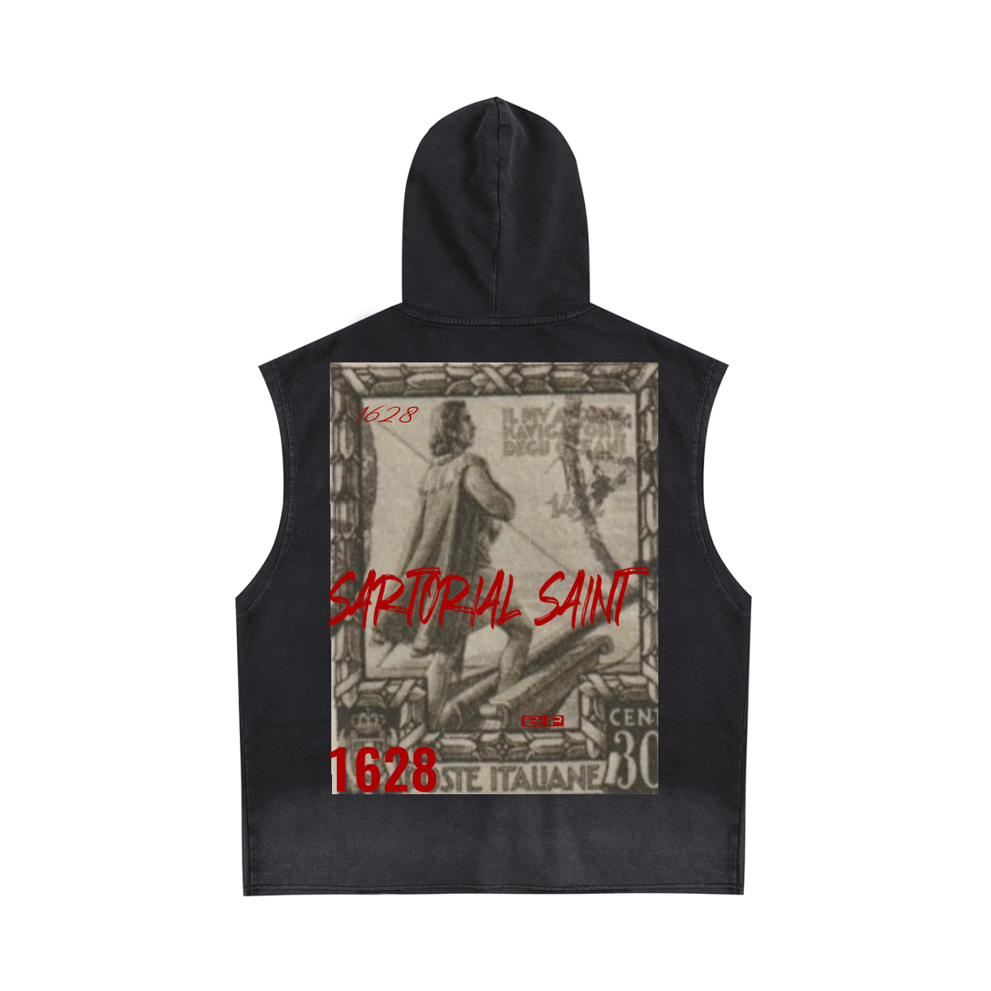 Vintage Washed Zip-Up Hooded Tank Top