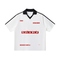 Contrast Collar Striped Soccer Jersey