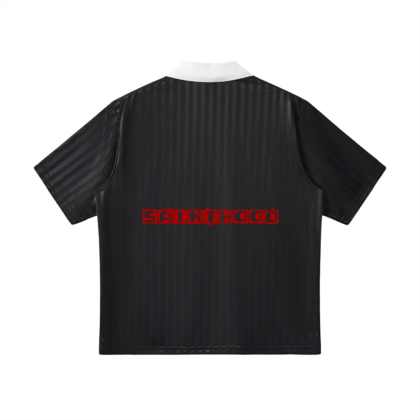 Contrast Collar Striped Soccer Jersey