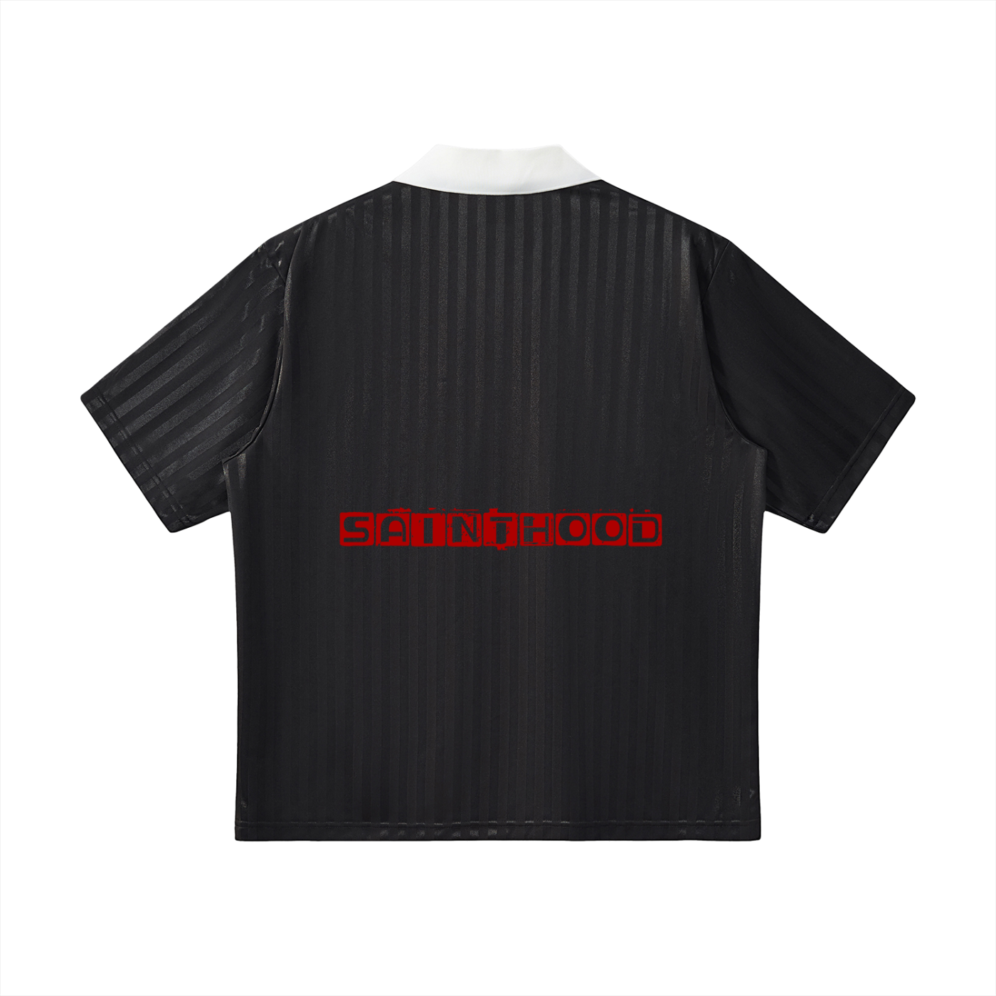 Contrast Collar Striped Soccer Jersey