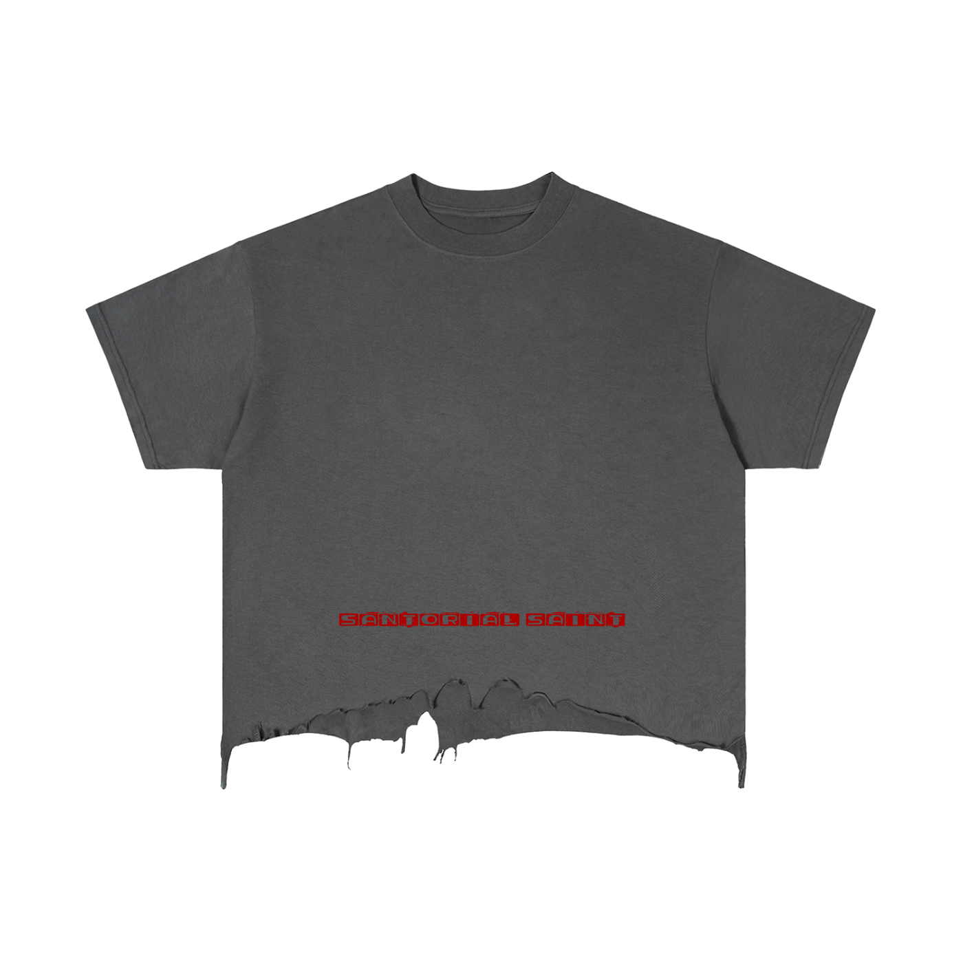 Vintage Wash Boxy Distressed Hem T-Shirt