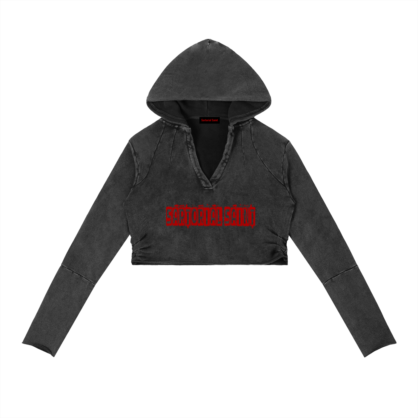 Vintage Washed Raw Edge Hoodie