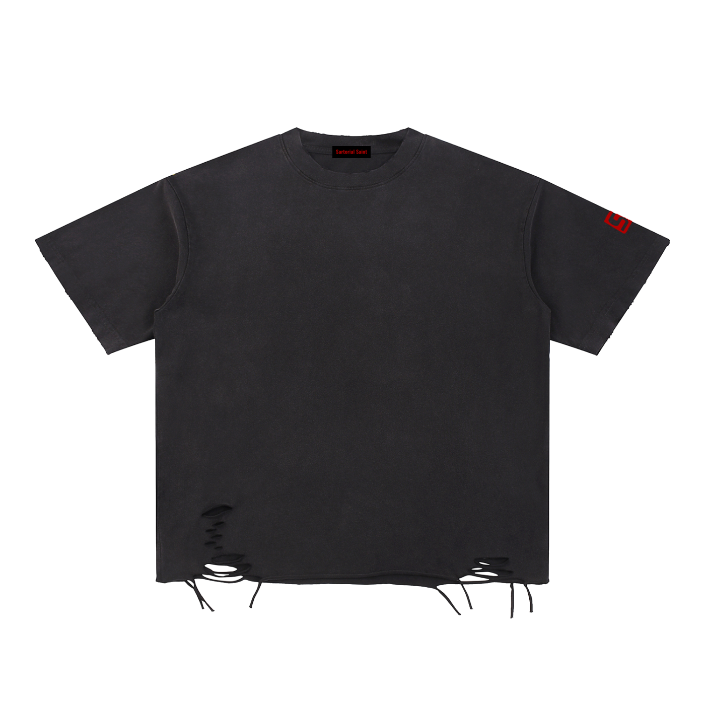 Snow Washed Raw-Hem T-Shirt