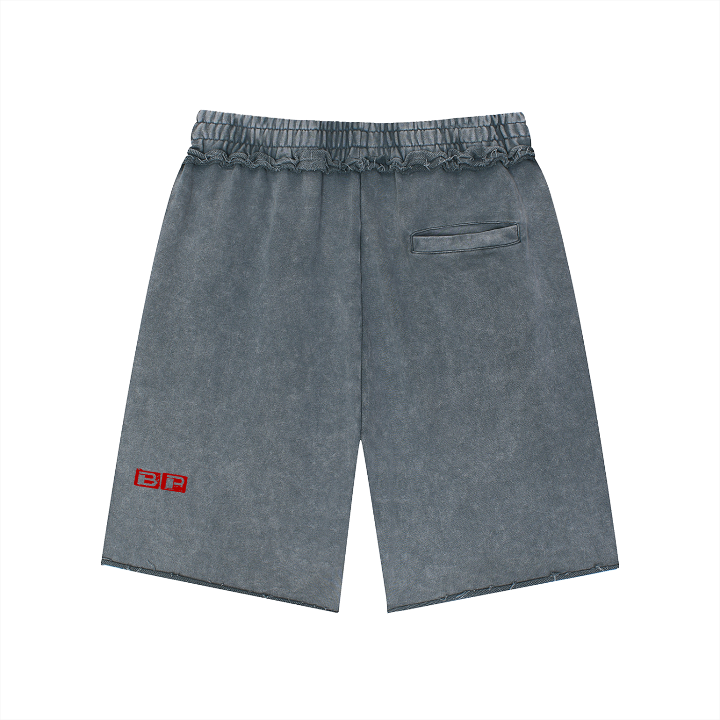 Unisex Mineral Wash Raw Edge Shorts