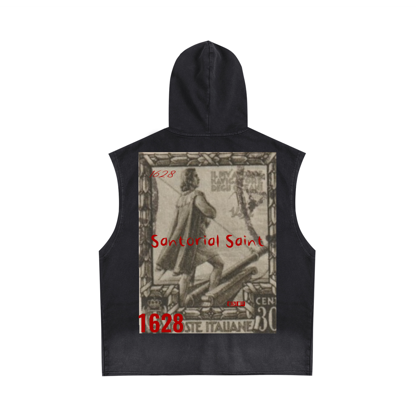 Vintage Washed Zip-Up Hooded Tank Top