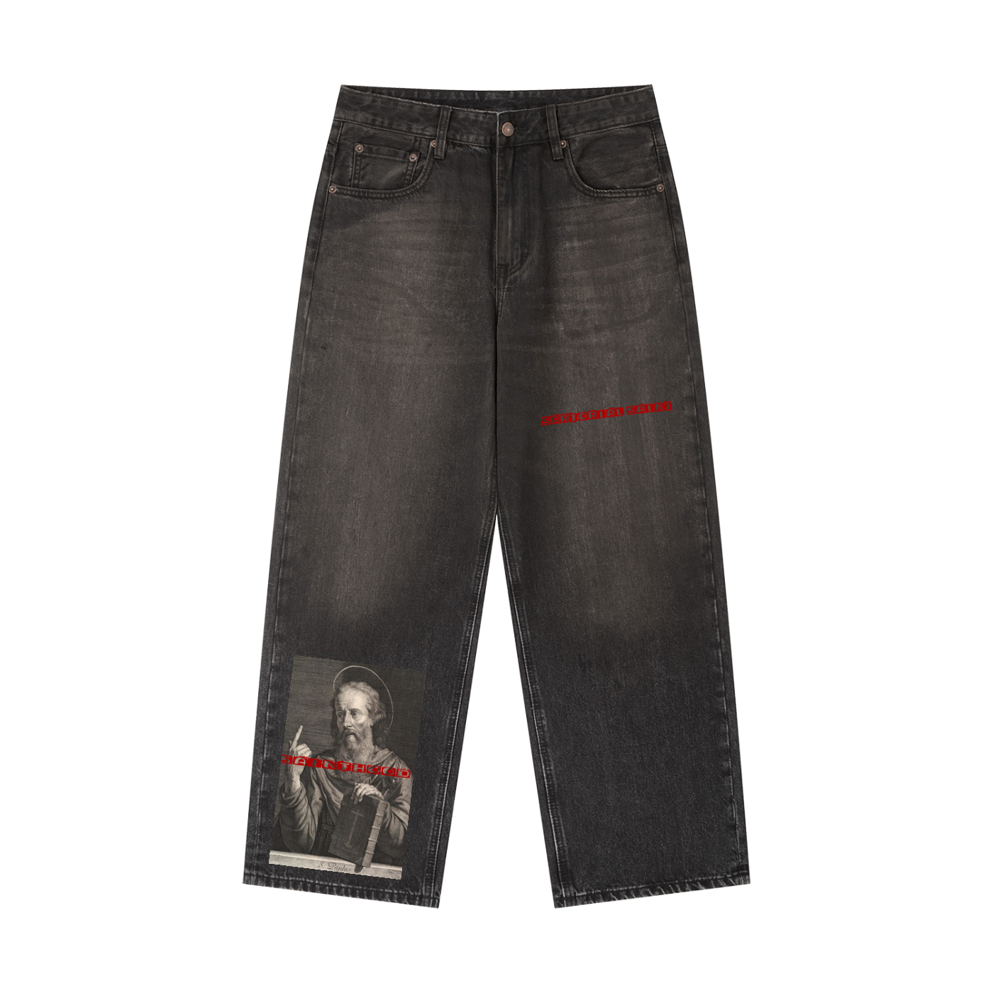 Vintage Wash Heavyweight Denim Jeans