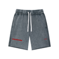 Unisex Mineral Wash Raw Edge Shorts