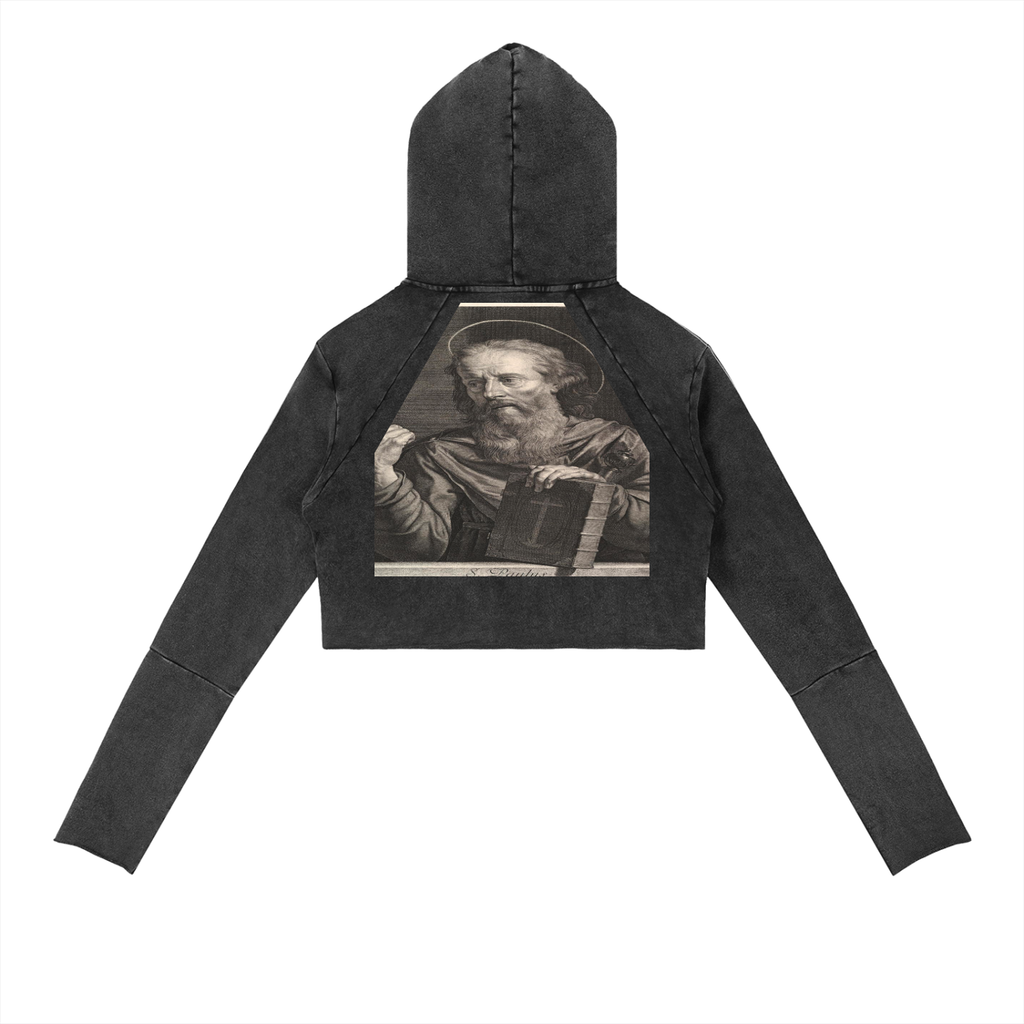 Vintage Washed Raw Edge Hoodie