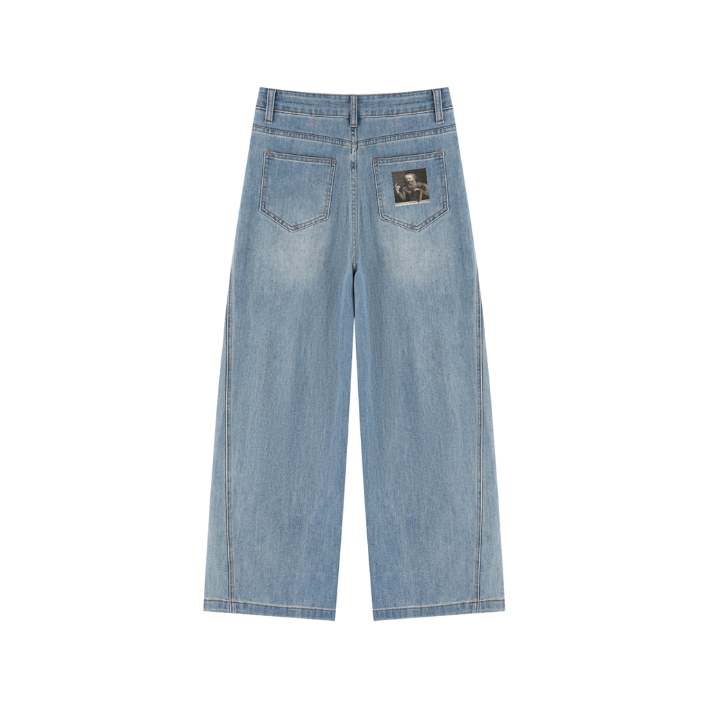 Women’s Vintage Wash High Rise Wide Leg Jeans
