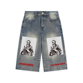 Vintage Wash Baggy Denim Shorts