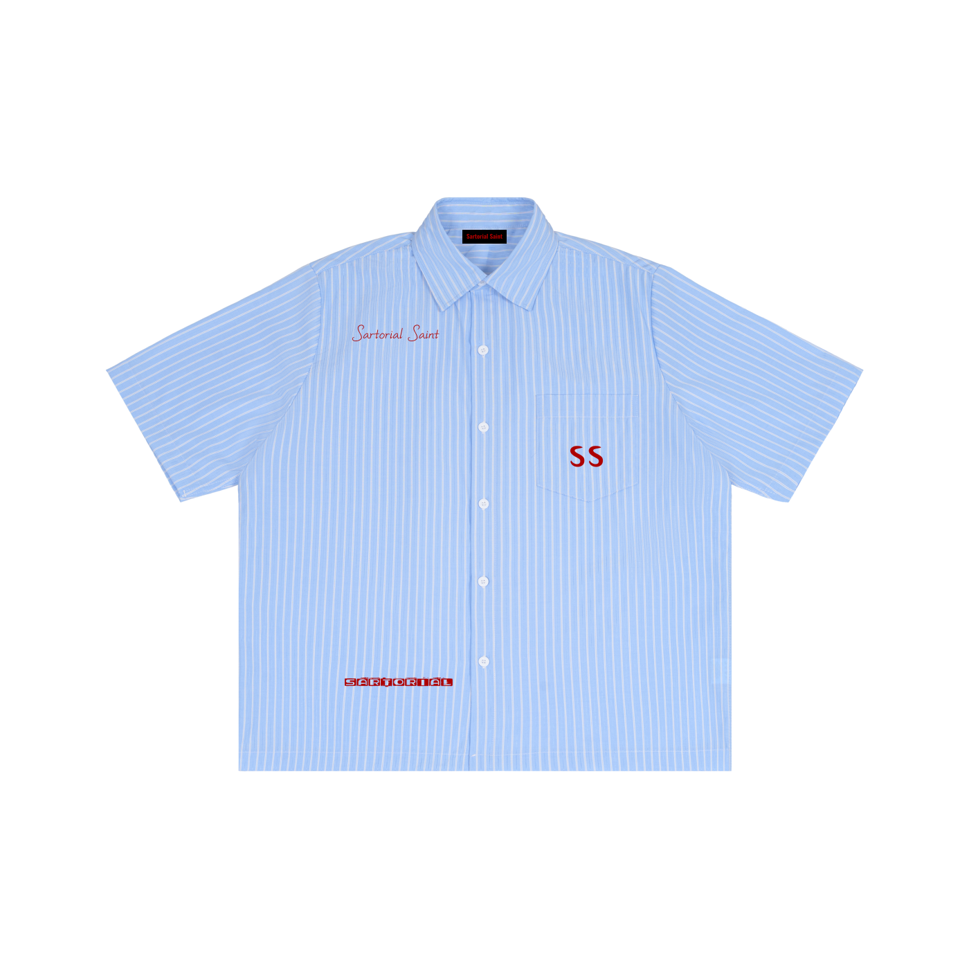 Striped Boxy Short Sleeve Shirt