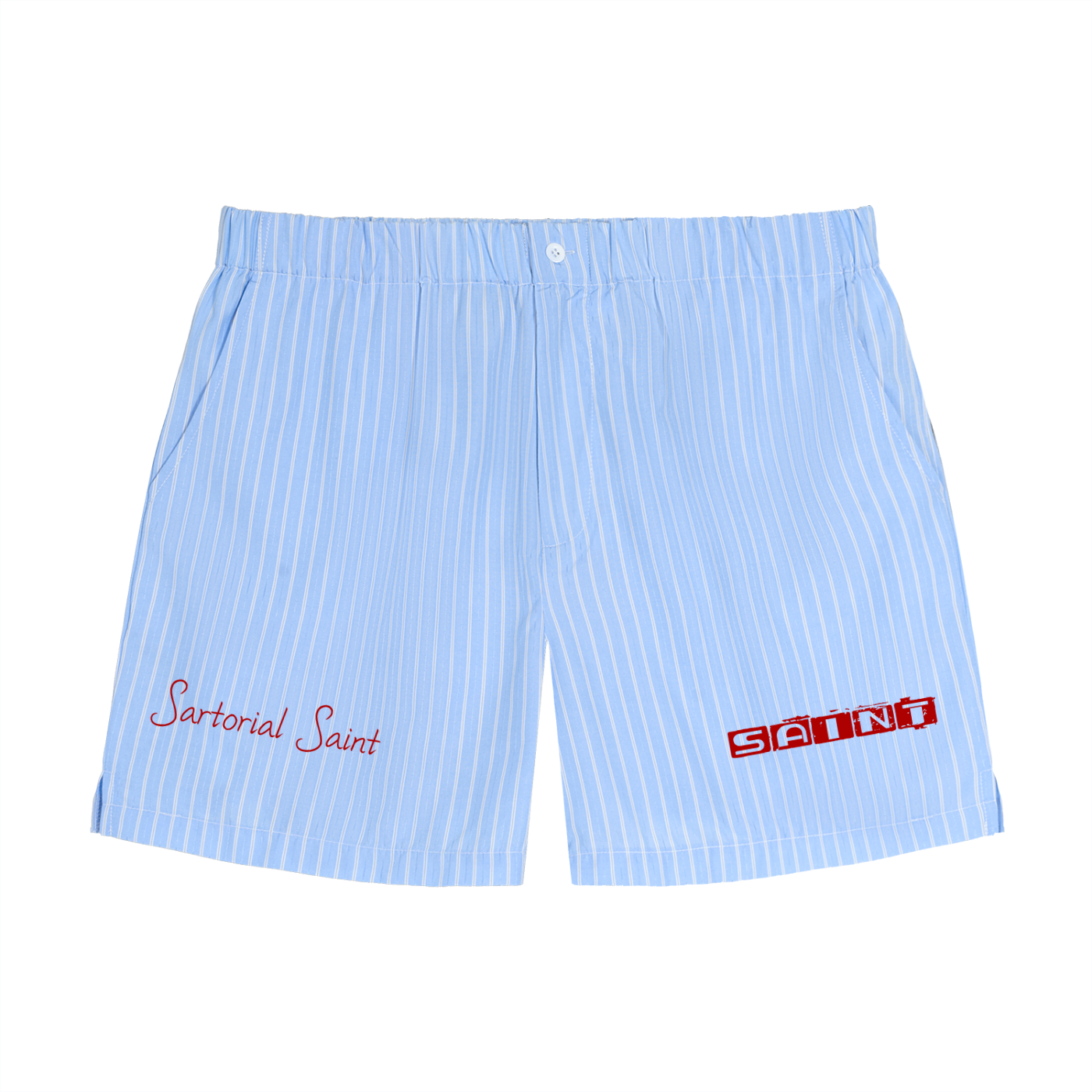 Striped Elastic Waist Shorts