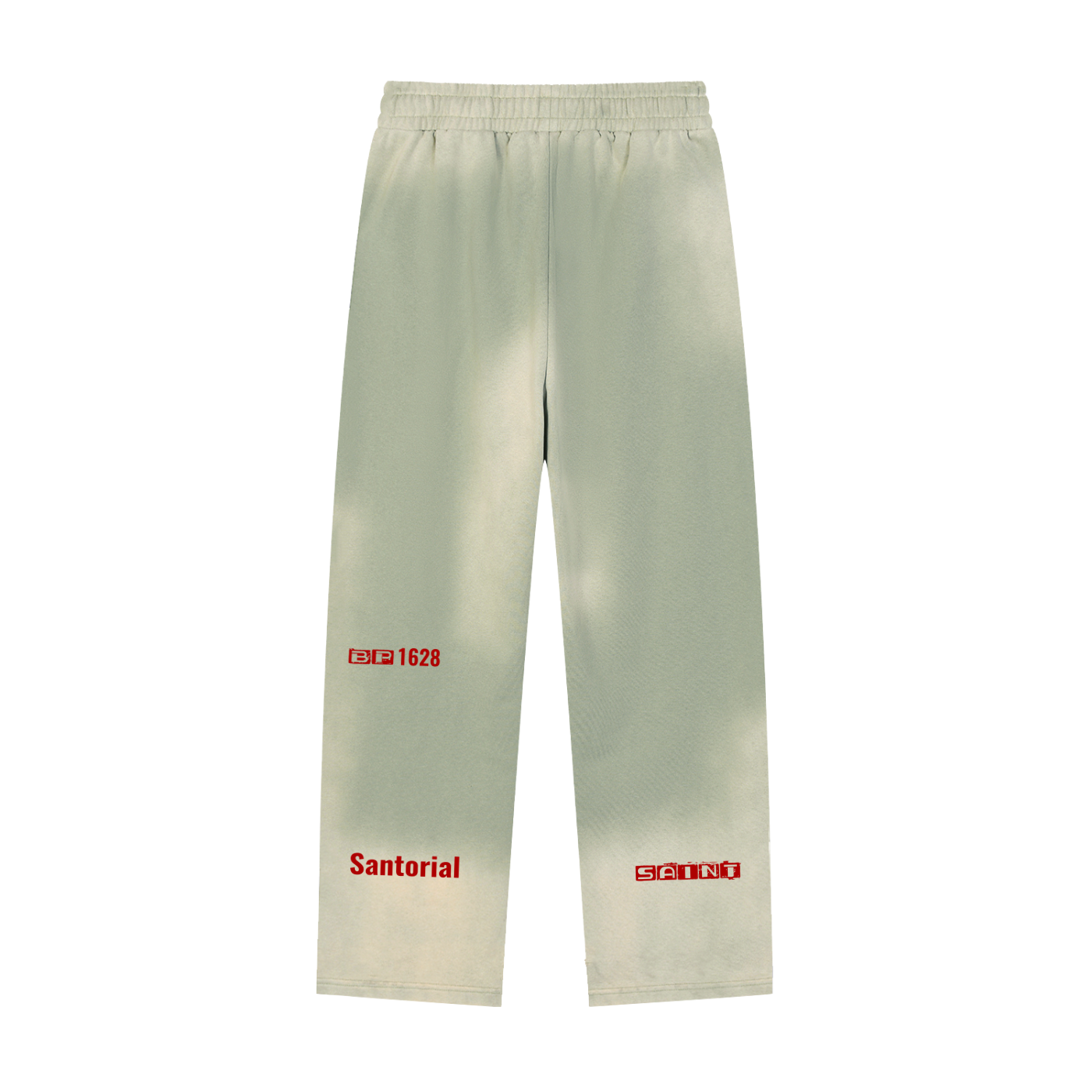 Sun Fade Raw Edge Straight-Leg Sweatpants