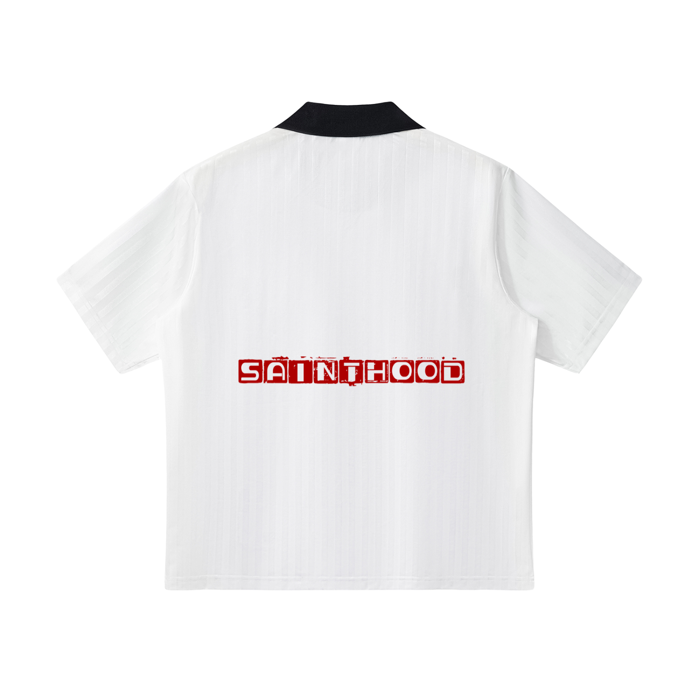 Contrast Collar Striped Soccer Jersey