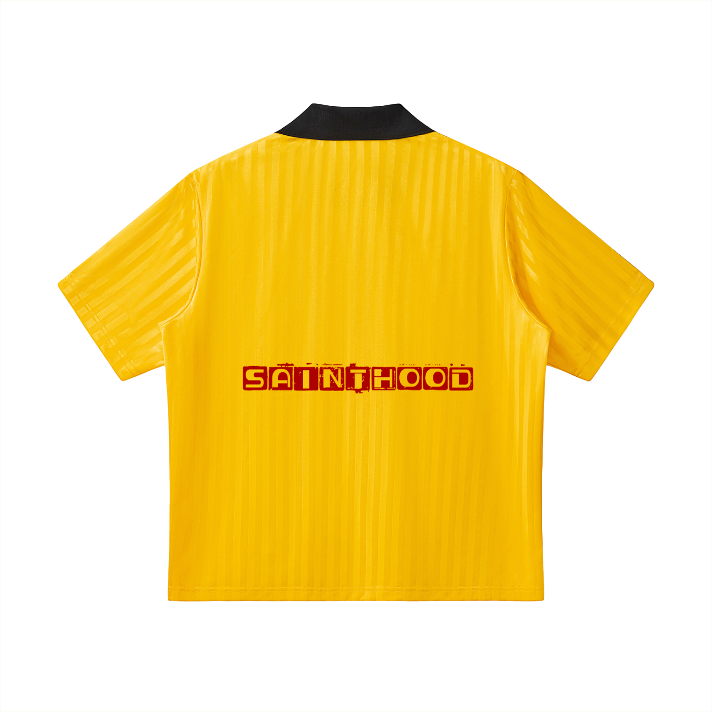 Contrast Collar Striped Soccer Jersey