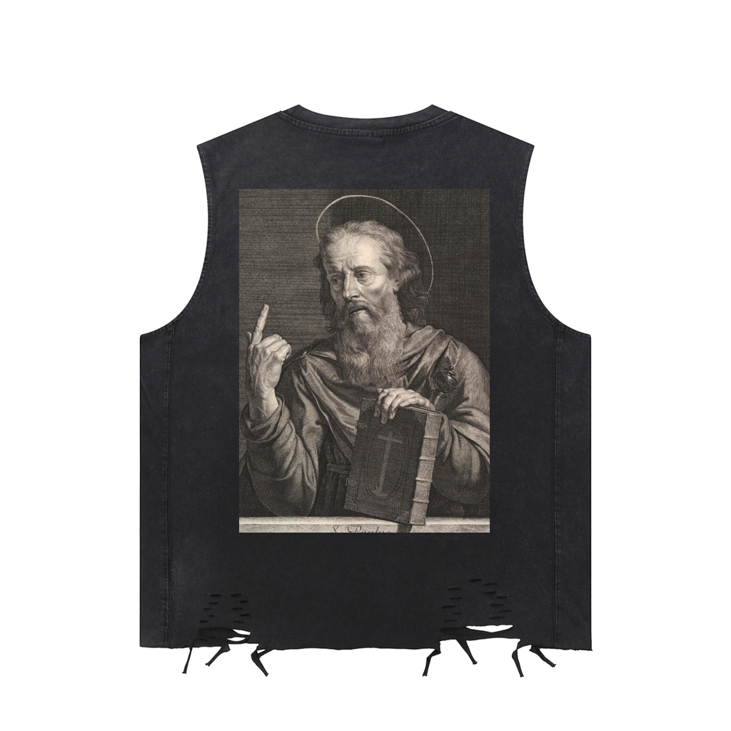 Snow Washed Raw-Hem Tank Top