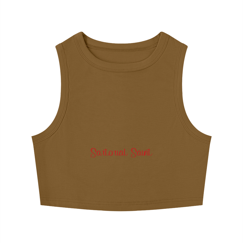 Women's Tight Crewneck Crop Tank Top